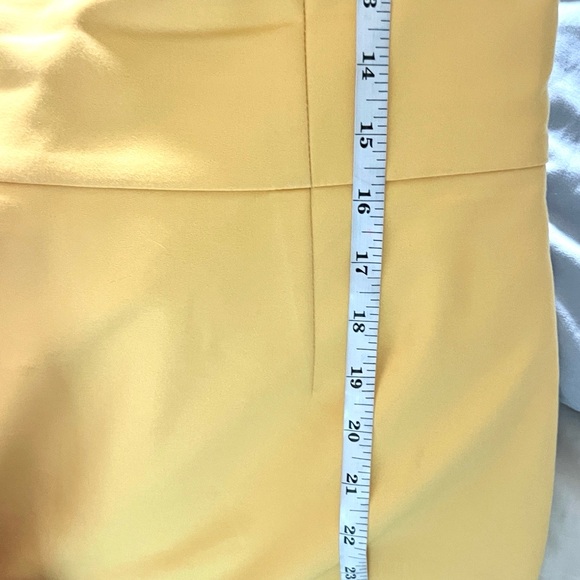 Mohito, Yellow Sheath Dress Draped Neck Back V Cocktail Party Dress EU 36 US 4 - Picture 9 of 10